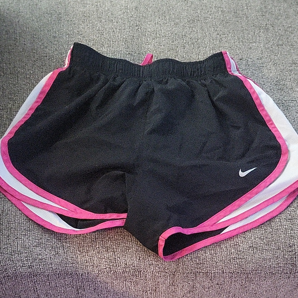 Nike Women's Black and Pink Running Shorts